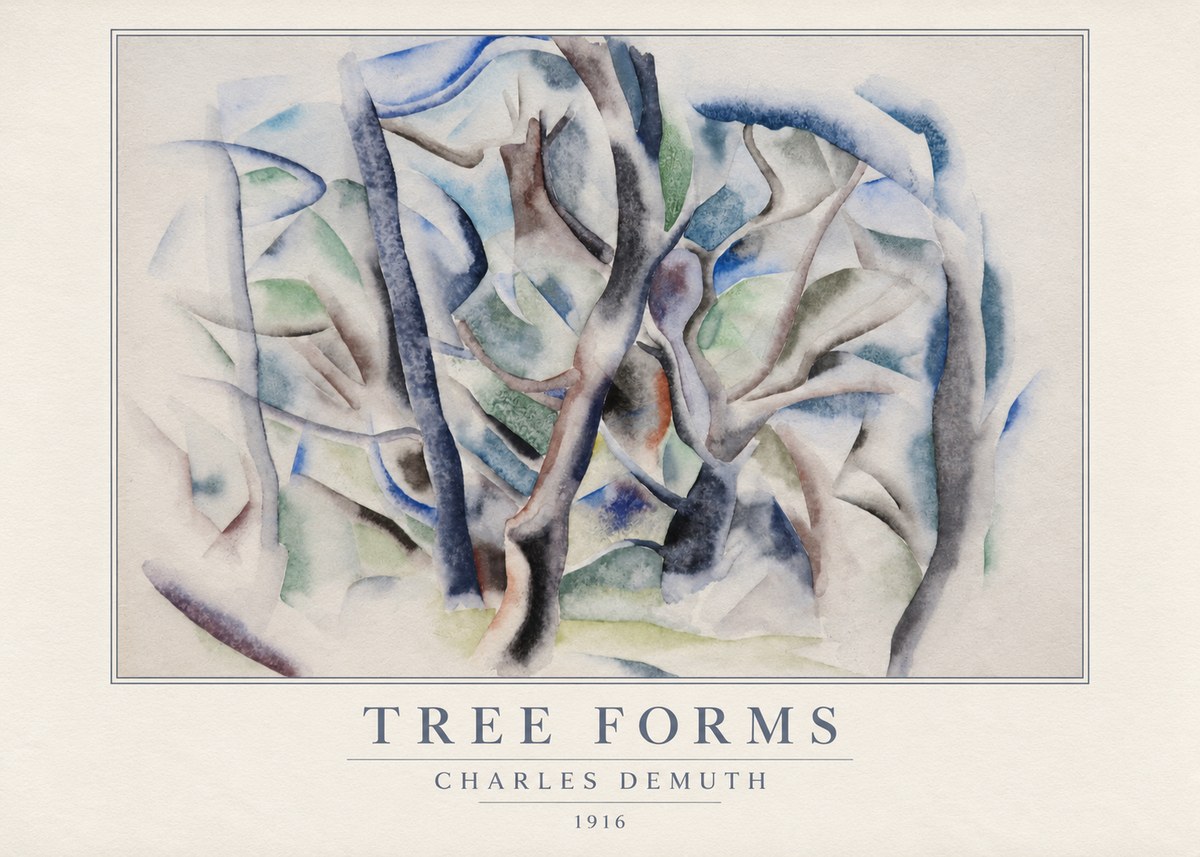 Charles Demuth Tree Forms No5 - Juliste