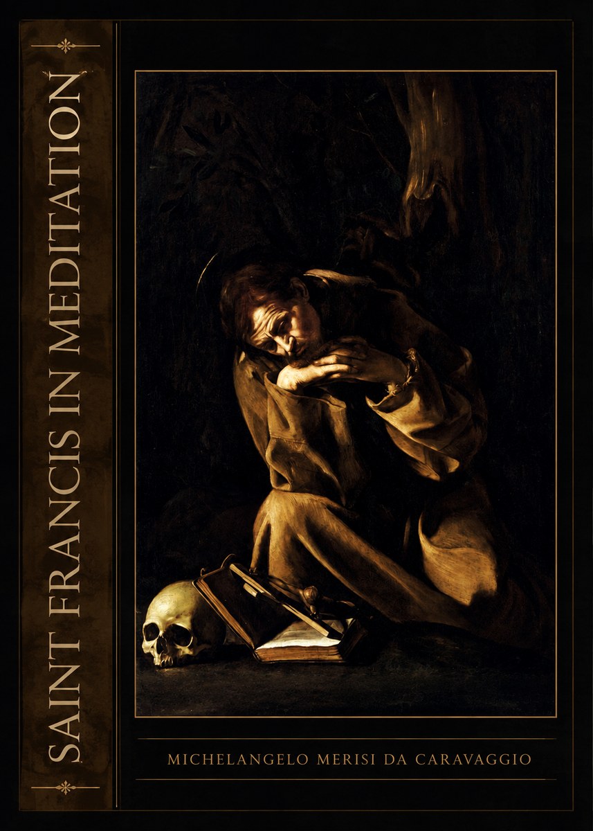 Michelangelo Merisi da Caravaggio Saint Francis in Meditation II No2 - Juliste
