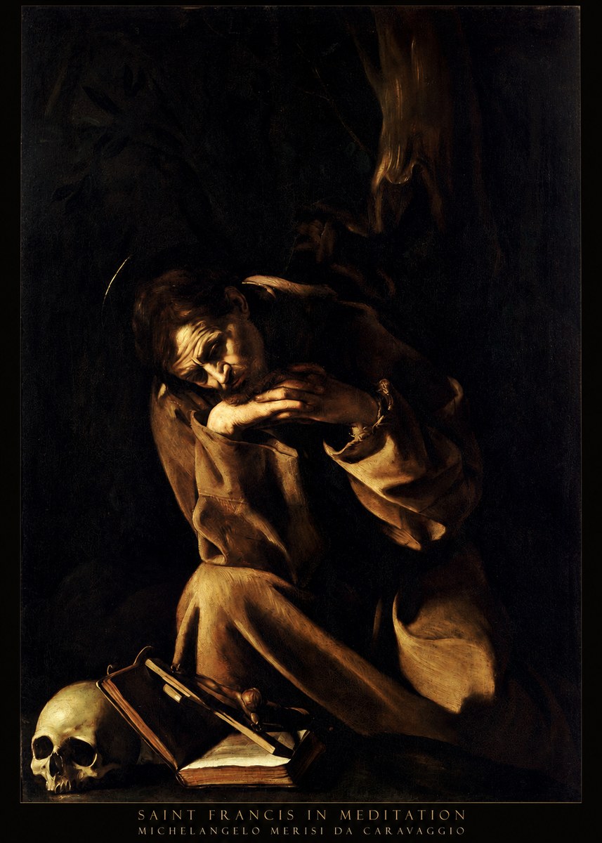 Michelangelo Merisi da Caravaggio Saint Francis in Meditation II No4 - Juliste