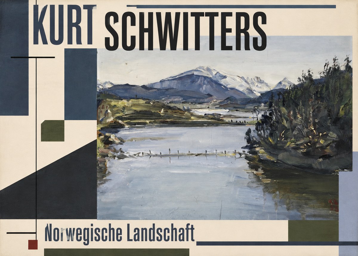 Kurt Schwitters Norwegische Landschaft No2 - Juliste