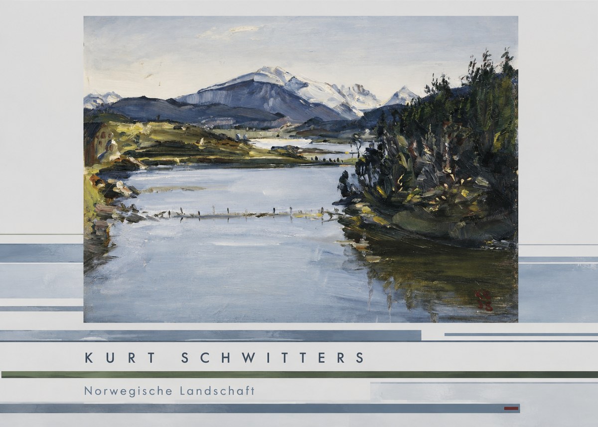 Kurt Schwitters Norwegische Landschaft No5 - Juliste
