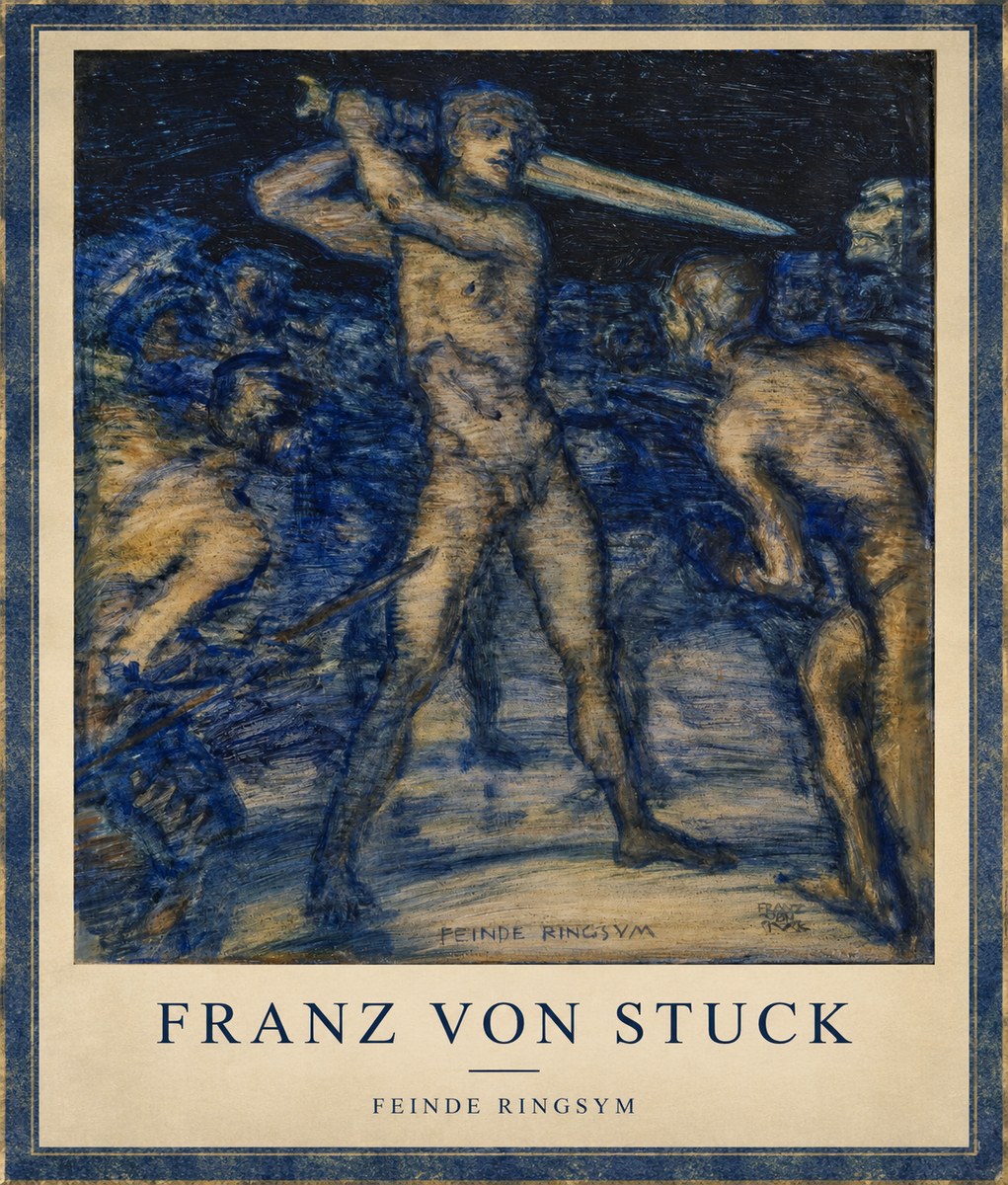 Franz von Stuck Feinde Ringsym No2 - Juliste
