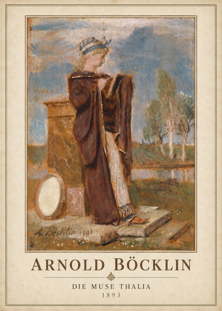 Arnold Böcklin Die Muse Thalia I No1 - Juliste