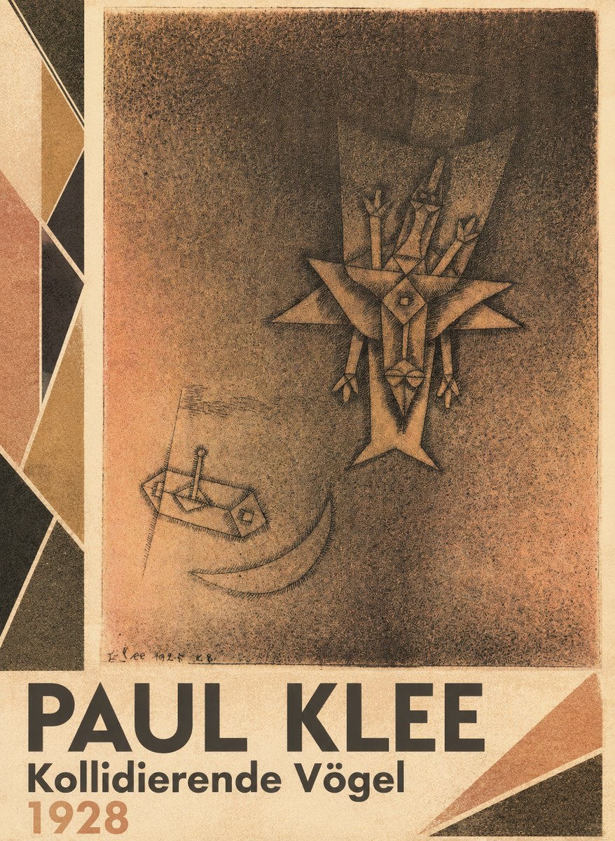 Paul Klee Kollidierende Vögel No4 - Juliste