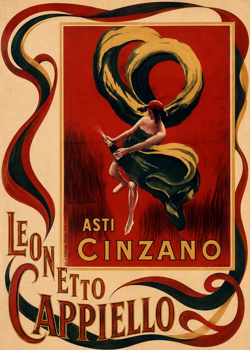 Leonetto Cappiello Asti Cinzano II No4 - Juliste