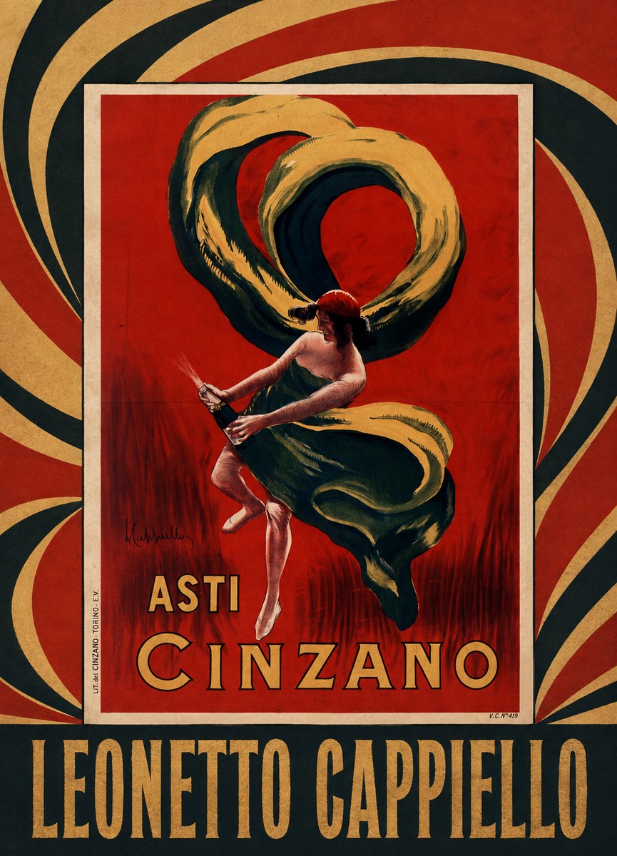 Leonetto Cappiello Asti Cinzano II No5 - Juliste