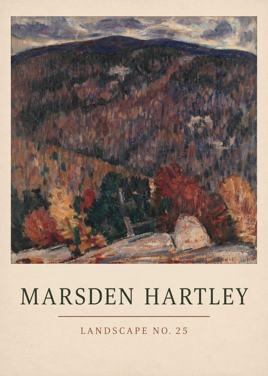 Marsden Hartley Landscape No. 25 No3 - Juliste