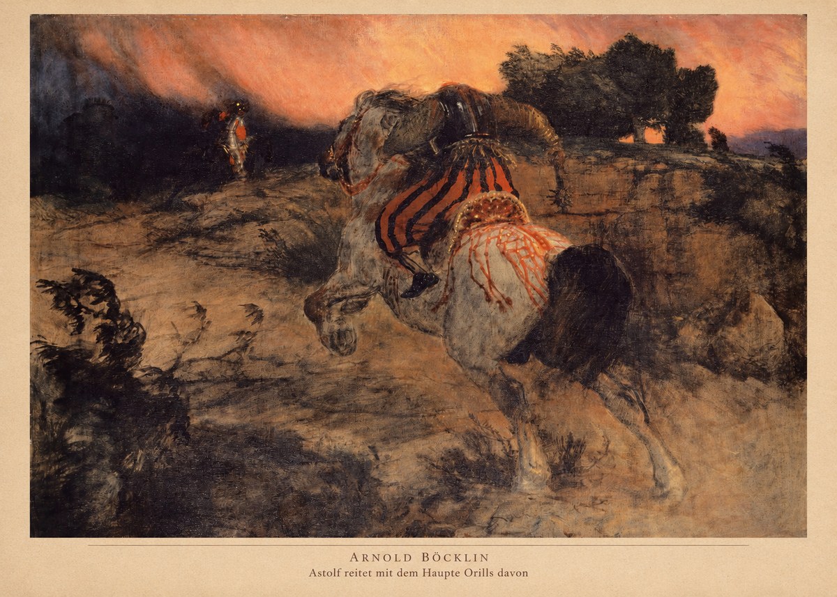 Arnold Böcklin Astolf Reitet Mit Dem Haupte Orills Davon No2 - Juliste