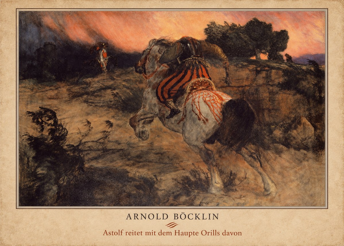 Arnold Böcklin Astolf Reitet Mit Dem Haupte Orills Davon No4 - Juliste
