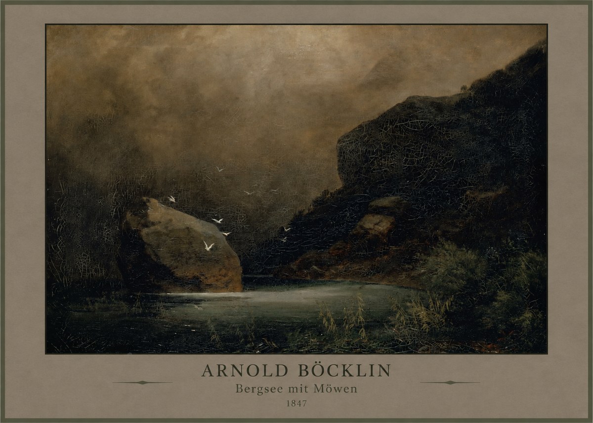 Arnold Böcklin Bergsee Mit Möwen No3 - Juliste