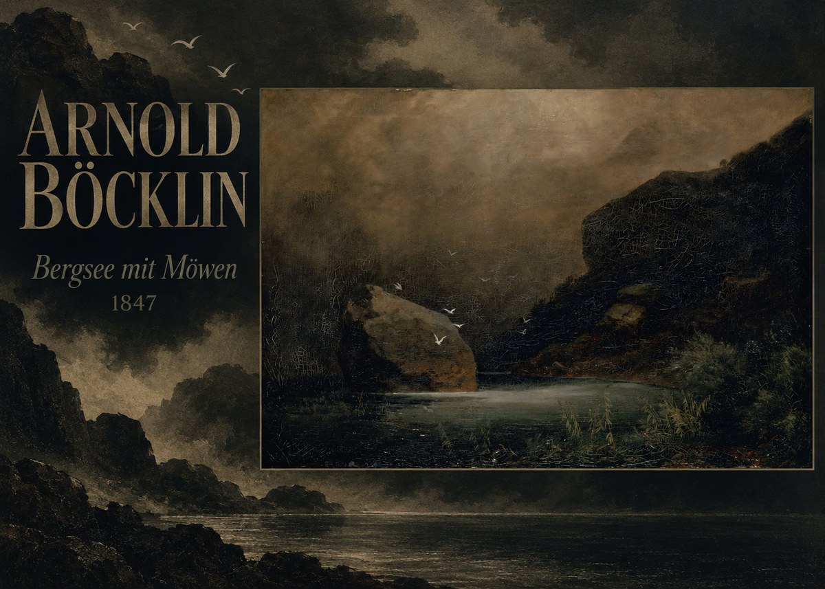 Arnold Böcklin Bergsee Mit Möwen No5 - Juliste