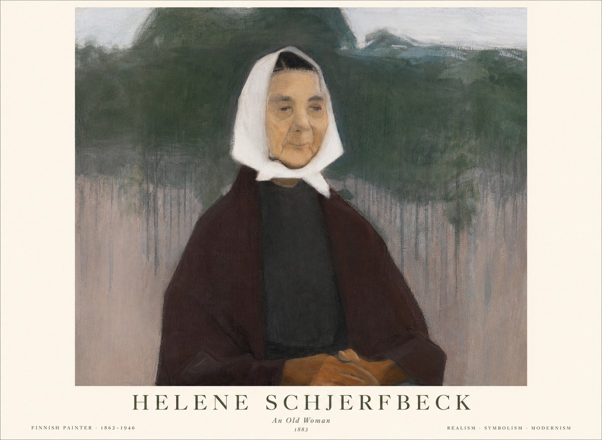 Helene Schjerfbeck An Old Woman No1 - Juliste