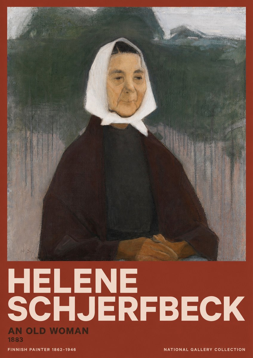 Helene Schjerfbeck An Old Woman No2 - Juliste