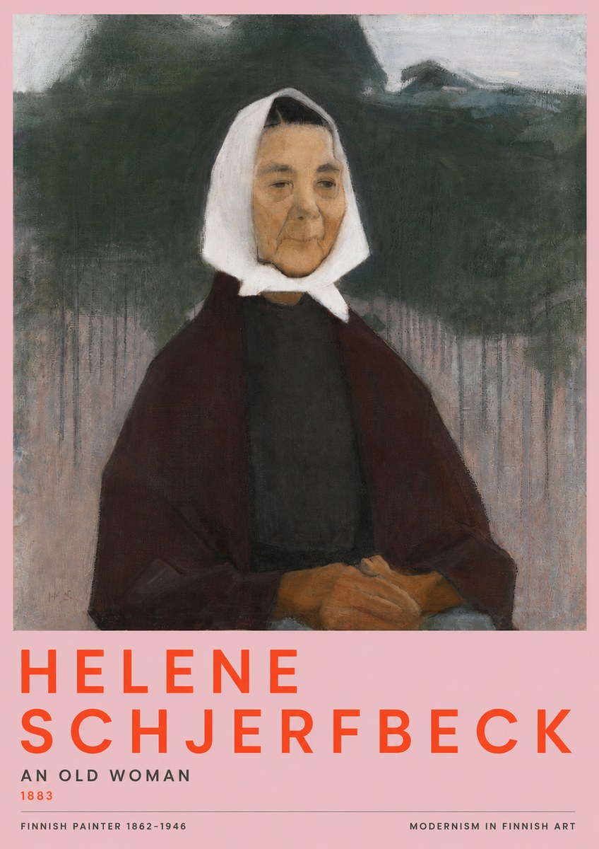 Helene Schjerfbeck An Old Woman No4 - Juliste