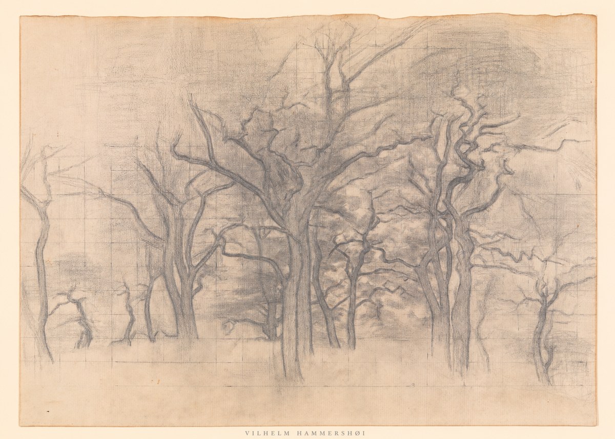 Vilhelm Hammershøi Oak Trees No6 - Juliste