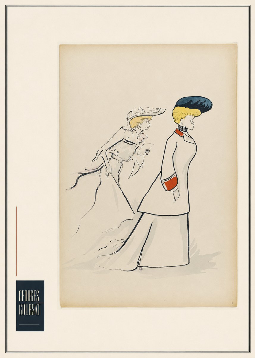 Georges Goursat Elegant Promenade No5 - Juliste