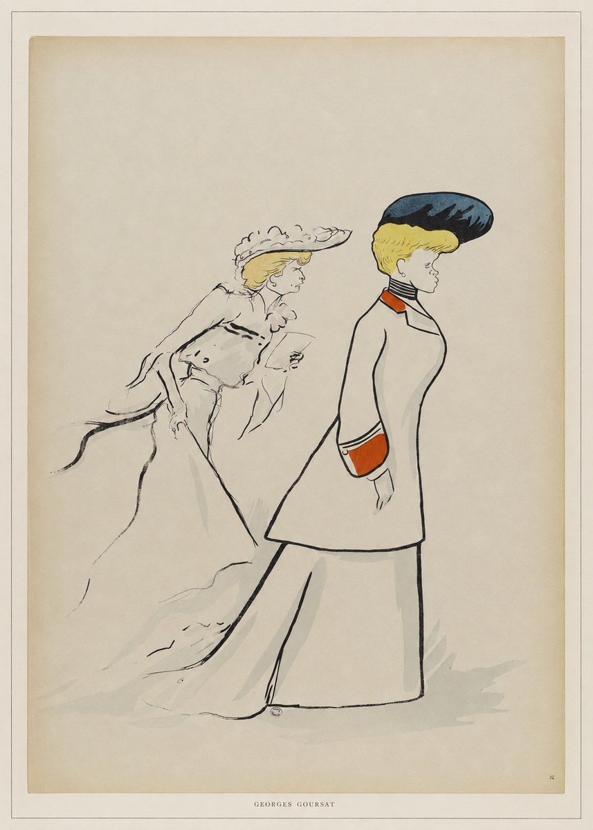 Georges Goursat Elegant Promenade No6 - Juliste