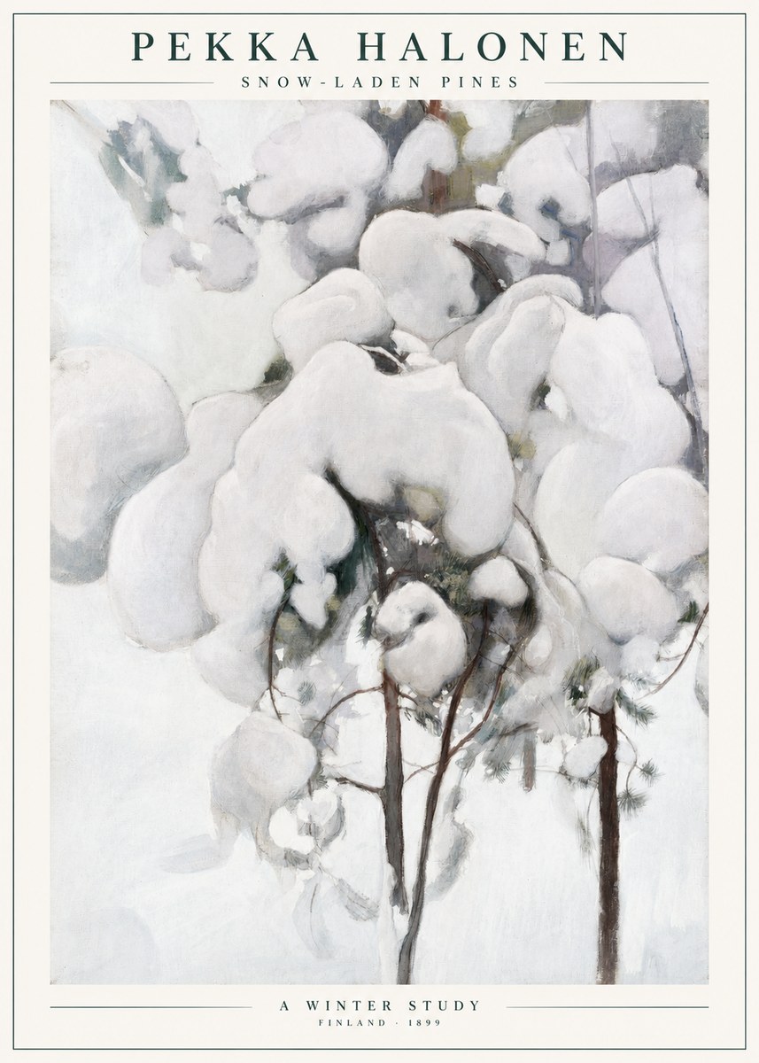 Pekka Halonen Snow-laden Pines No1 - Juliste