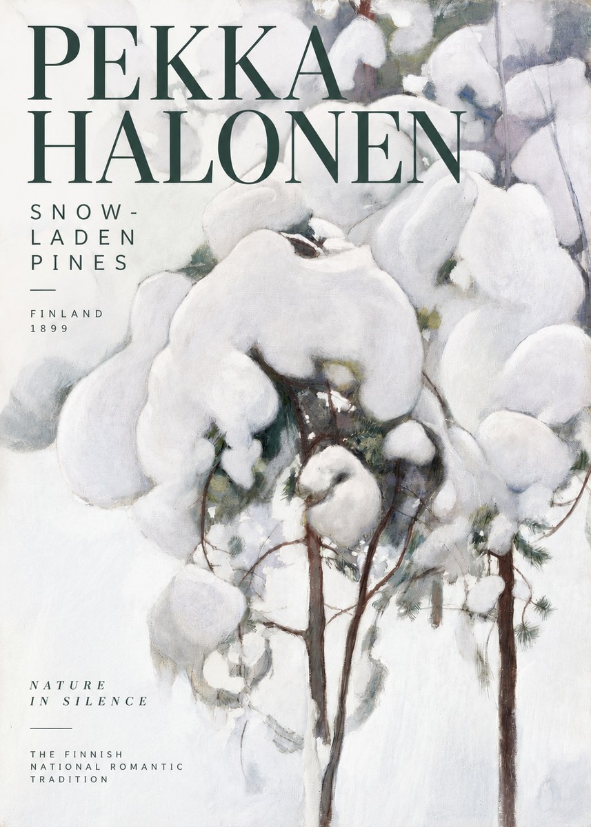 Pekka Halonen Snow-laden Pines No2 - Juliste