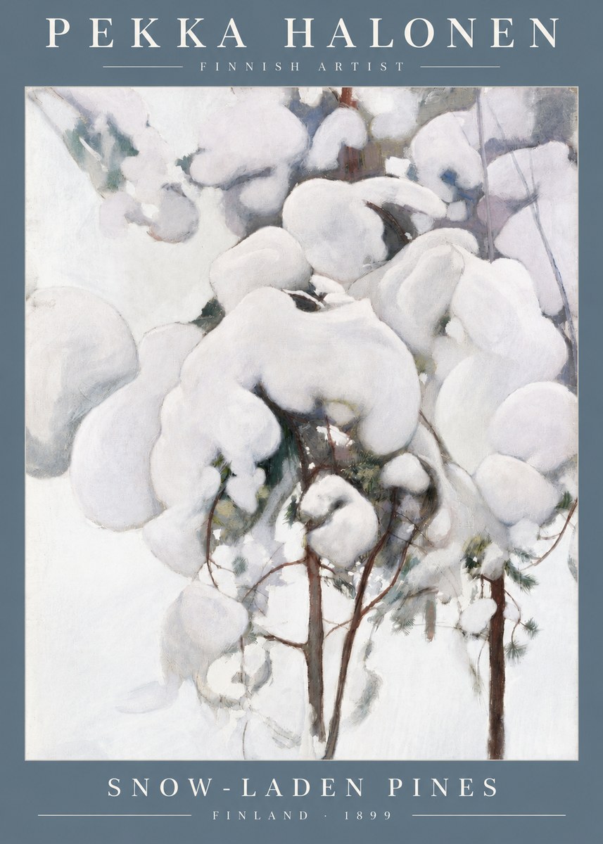 Pekka Halonen Snow-laden Pines No3 - Juliste