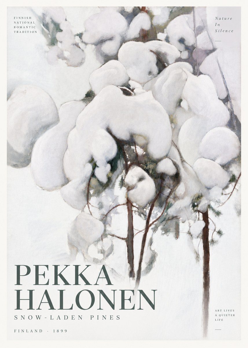Pekka Halonen Snow-laden Pines No4 - Juliste