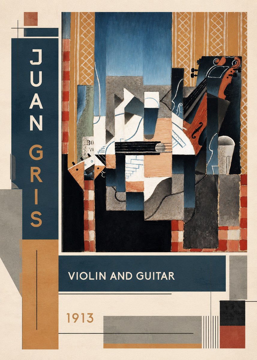 Juan Gris Violin and Guitar I No2 - Juliste