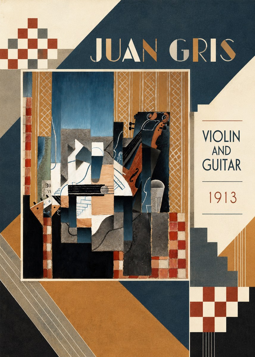 Juan Gris Violin and Guitar I No3 - Juliste