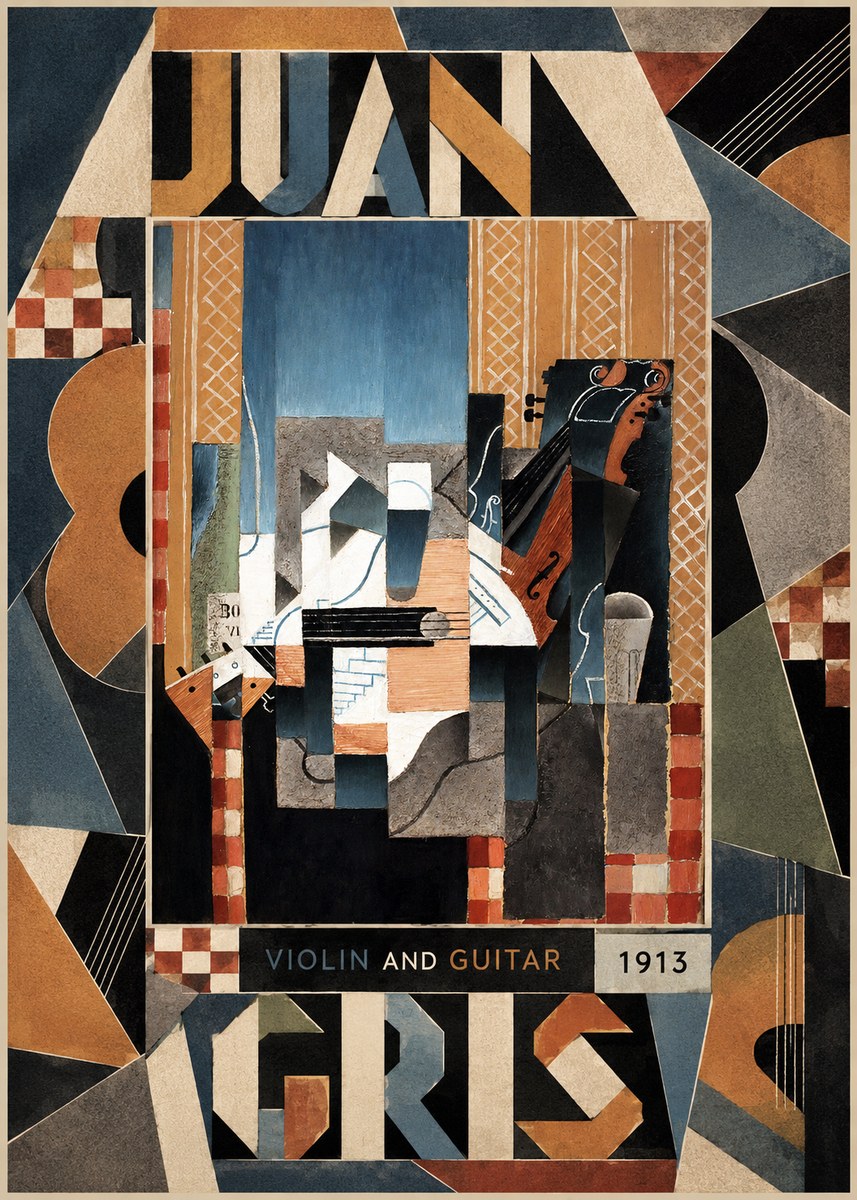 Juan Gris Violin and Guitar I No5 - Juliste
