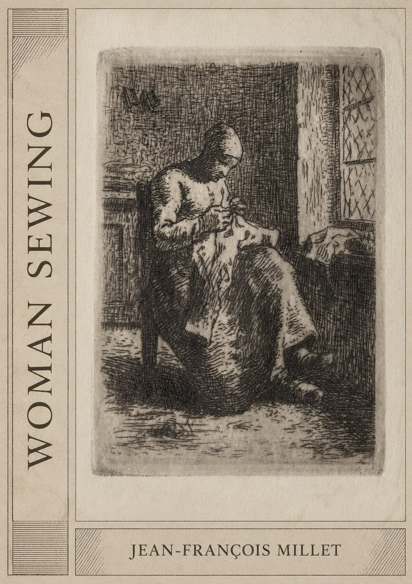 Jean-François Millet Woman Sewing No2 - Juliste