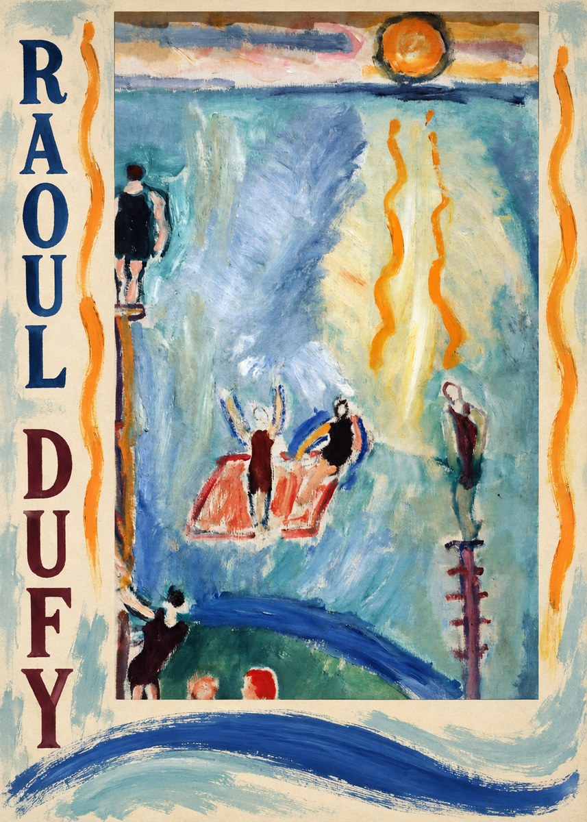 Raoul Dufy The Swimmers No5 - Juliste