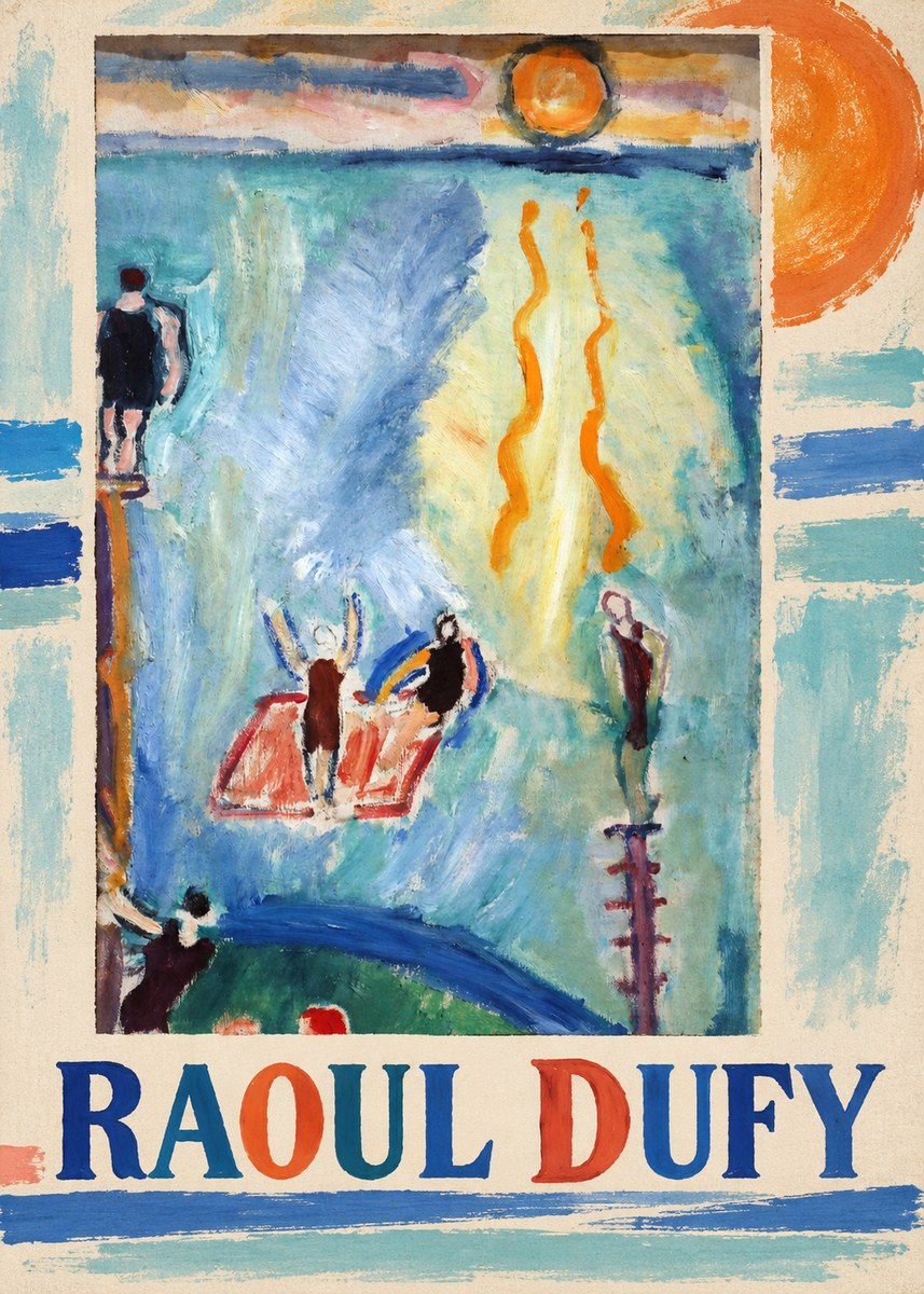 Raoul Dufy The Swimmers No6 - Juliste