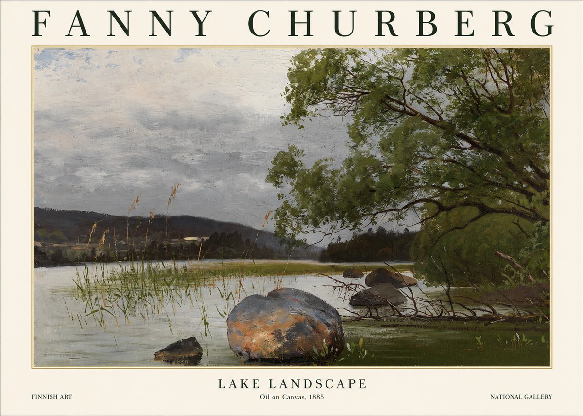 Fanny Churberg Lake Landscape No1 - Juliste