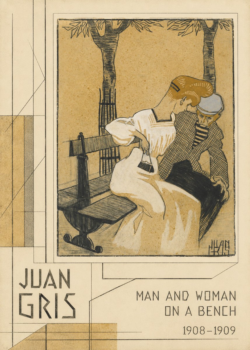 Juan Gris Man and Woman on a Bench No2 - Juliste
