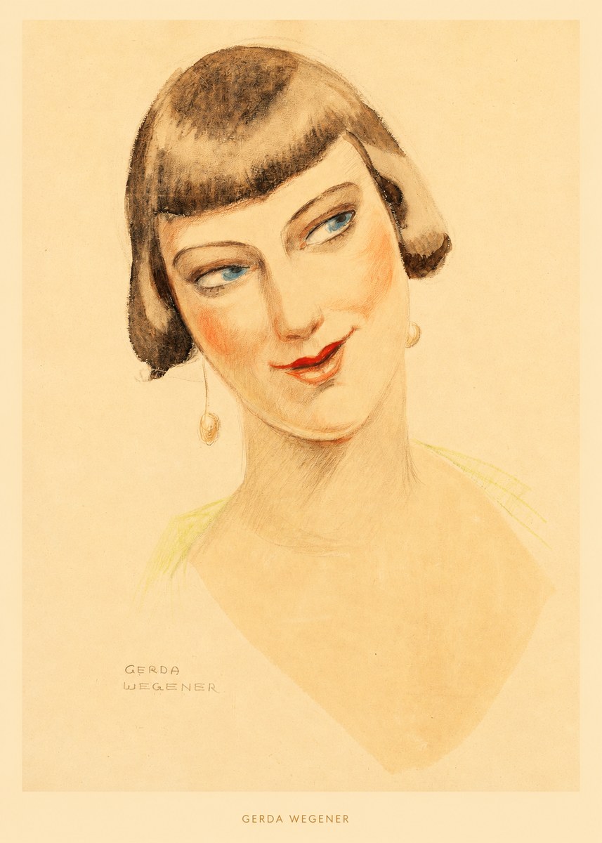 Gerda Wegener Portrait of a Lady No6 - Juliste