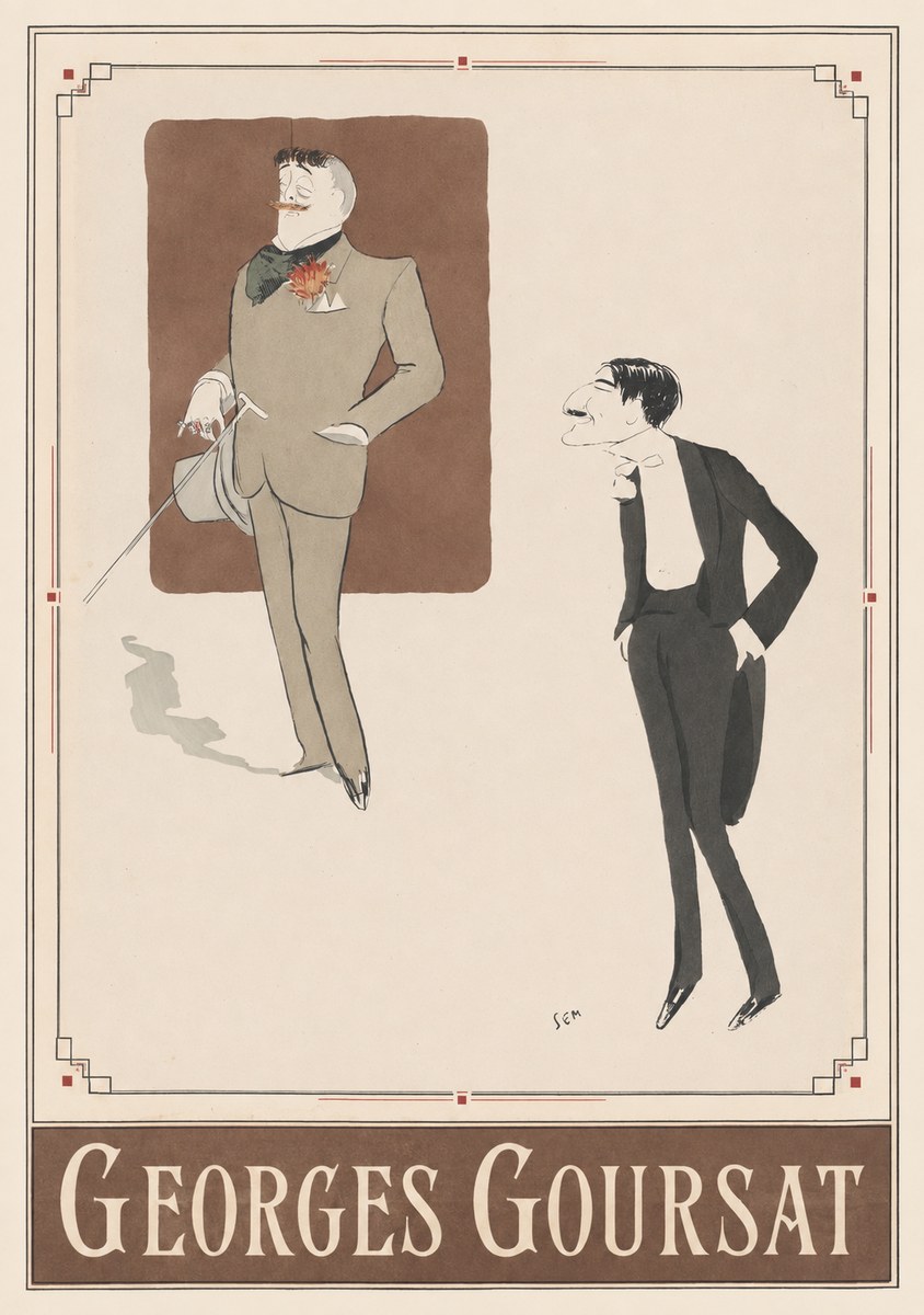 Georges Goursat Two Stylish Gentlemen No3 - Juliste