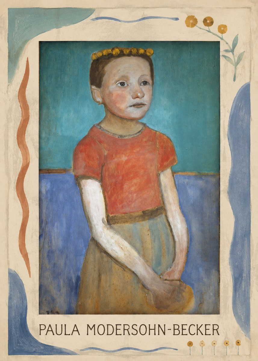 Paula Modersohn-Becker Girl with Crown No2 - Juliste