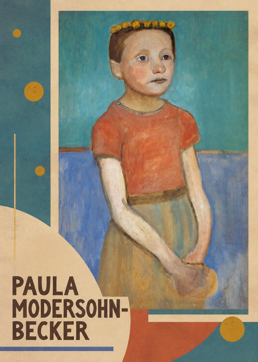 Paula Modersohn-Becker Girl with Crown No3 - Juliste