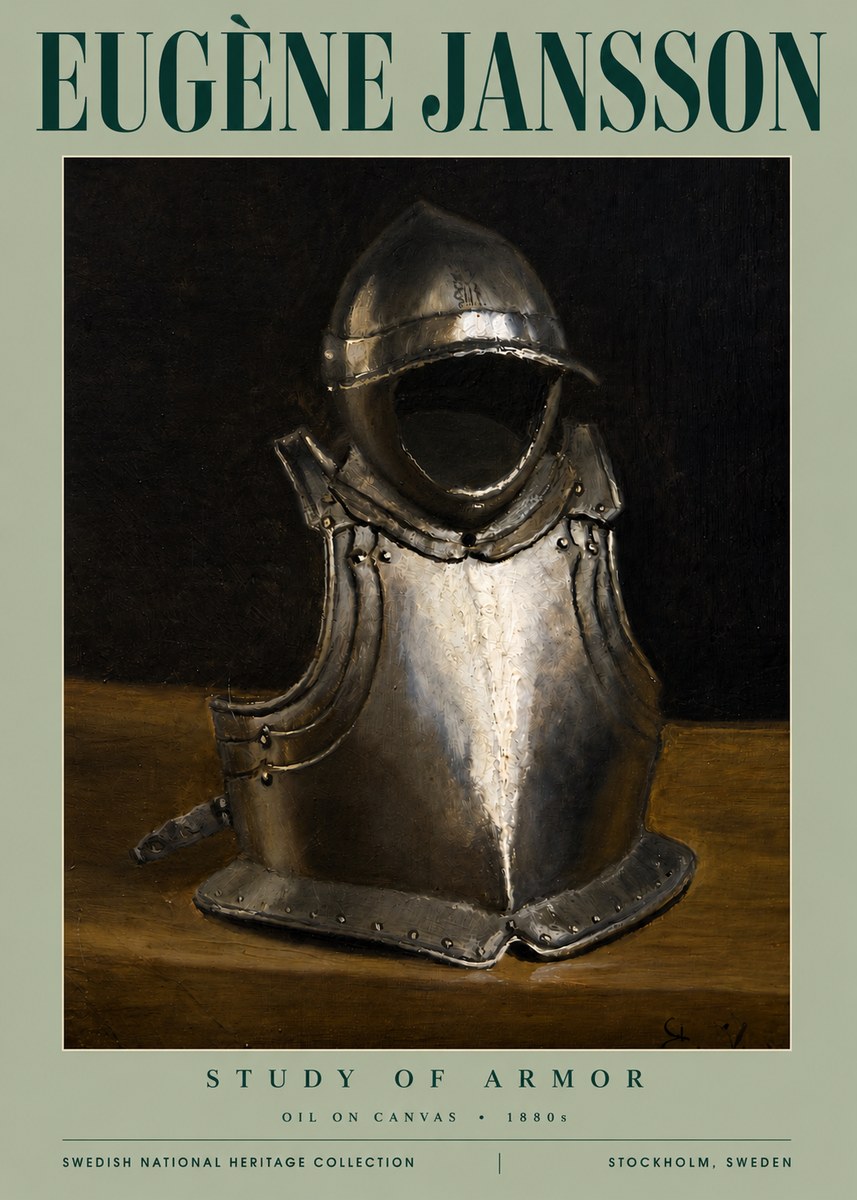 Eugène Jansson Study of Armor No4 - Juliste