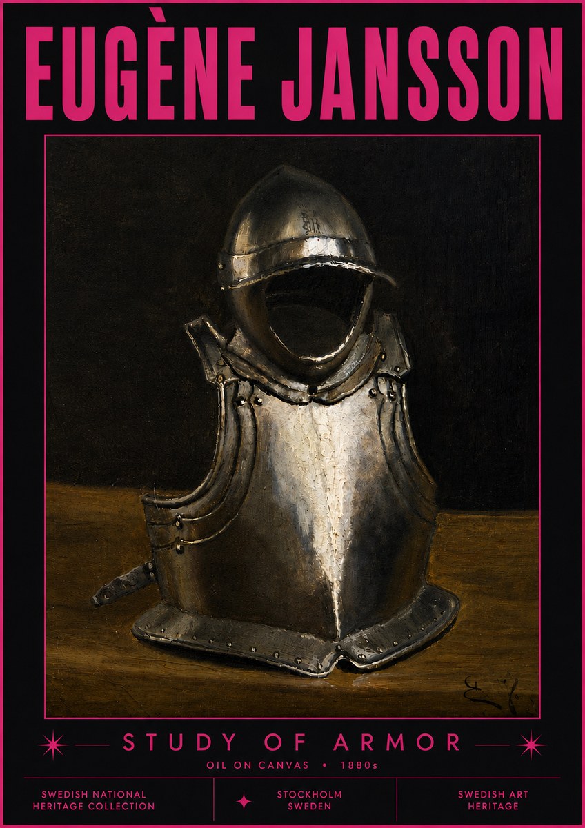 Eugène Jansson Study of Armor No6 - Juliste