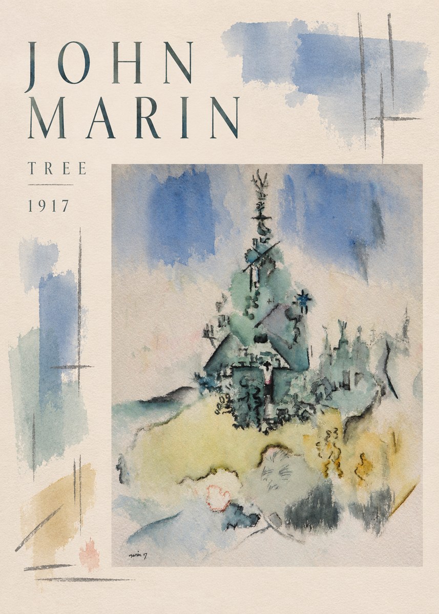 John Marin Tree No5 - Juliste