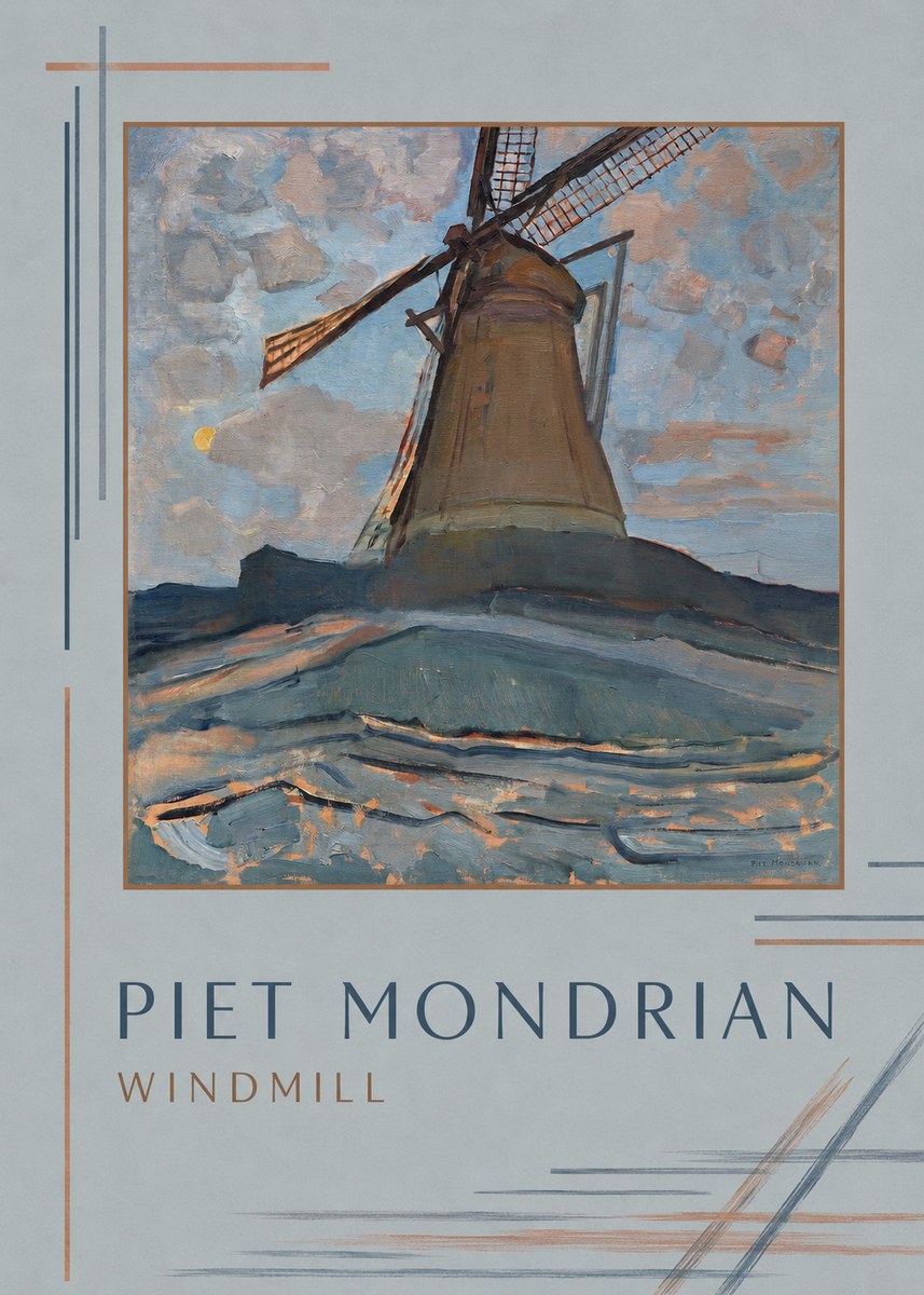 Piet Mondrian Windmill No1 - Juliste