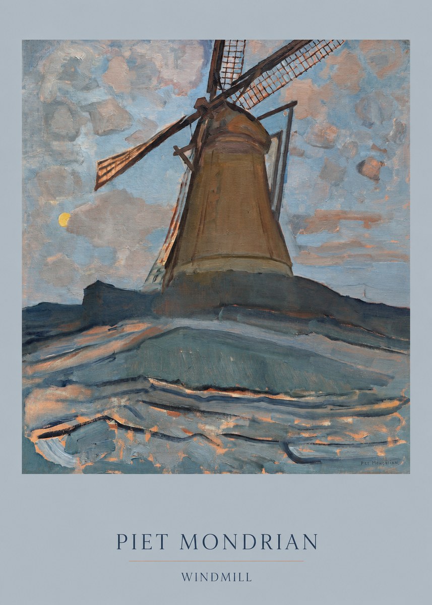 Piet Mondrian Windmill No6 - Juliste