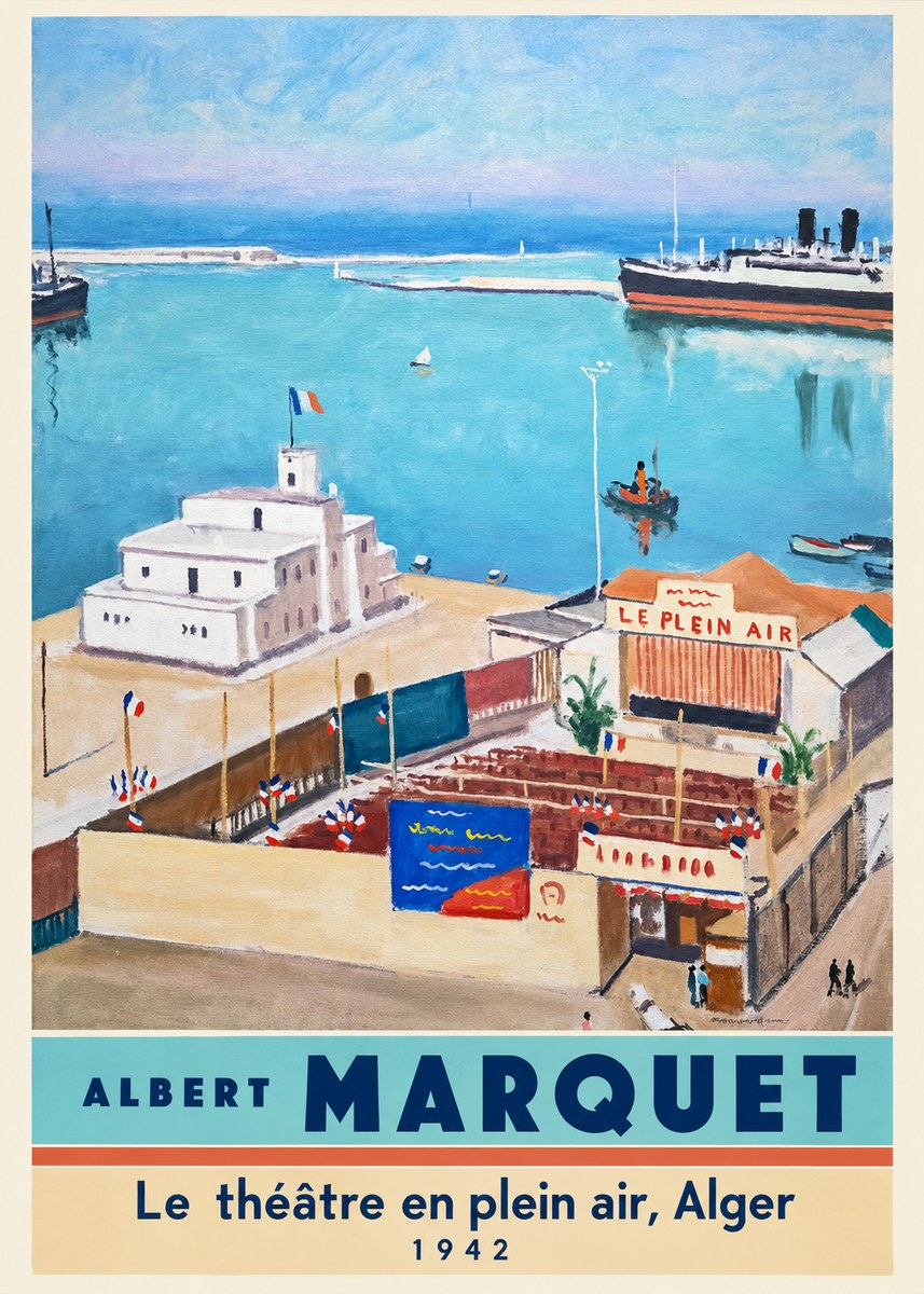 Albert Marquet Le Théâtre En Plein Air, Alger No4 - Juliste