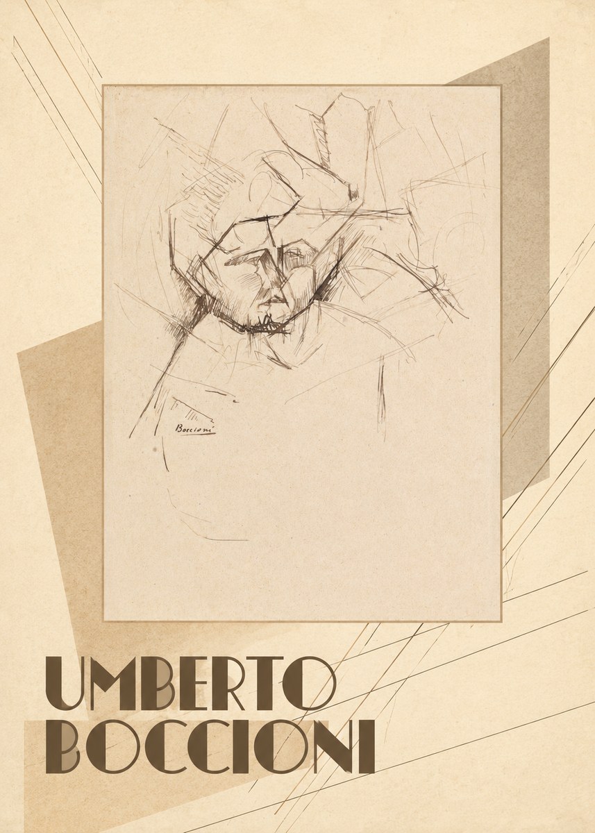 Umberto Boccioni Head Study No3 - Juliste