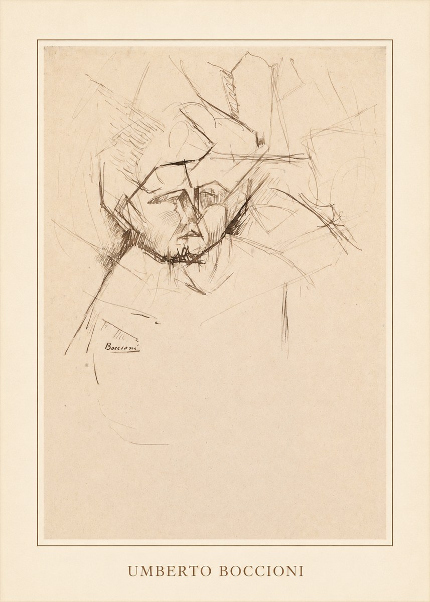 Umberto Boccioni Head Study No4 - Juliste
