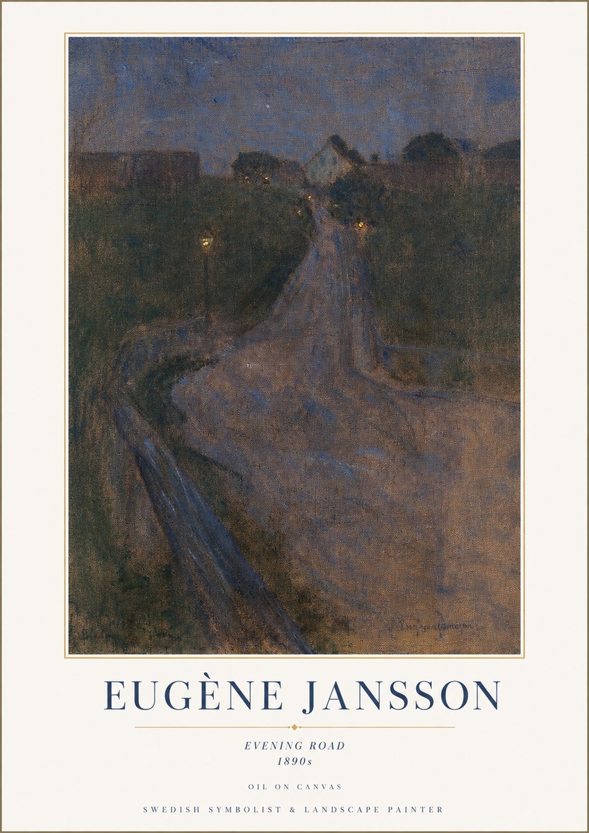 Eugène Jansson Evening Road No1 - Juliste