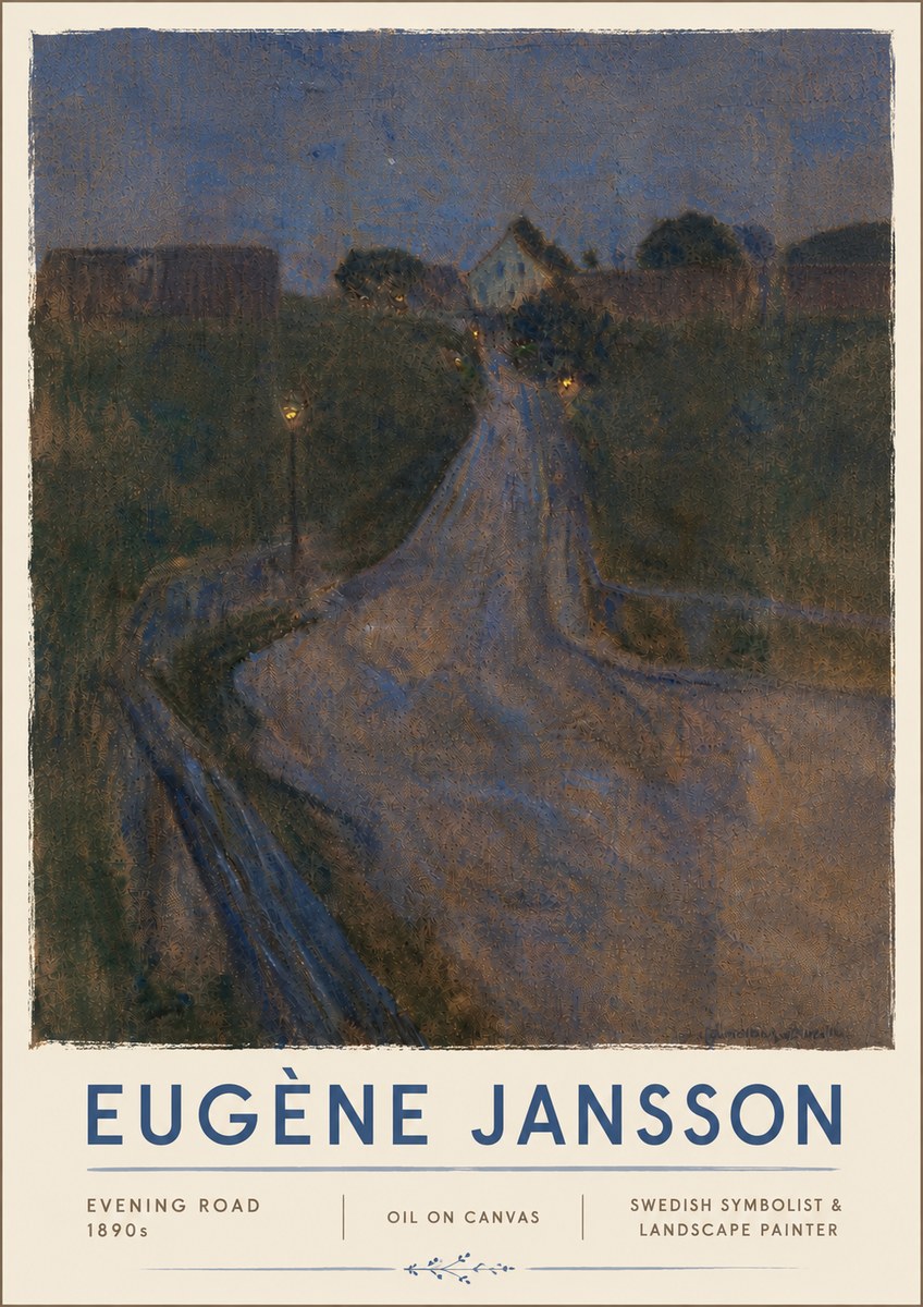 Eugène Jansson Evening Road No6 - Juliste
