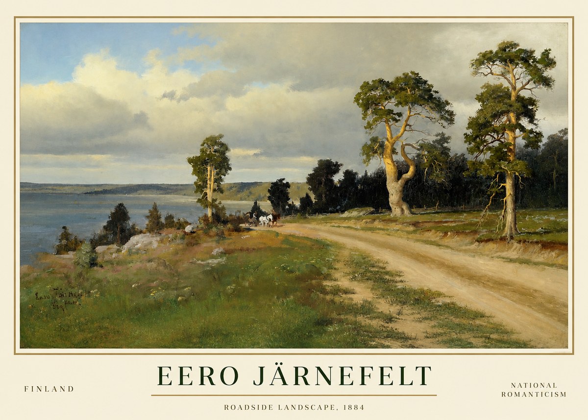 Eero Järnefelt Roadside Landscape, 1884 No1 - Juliste