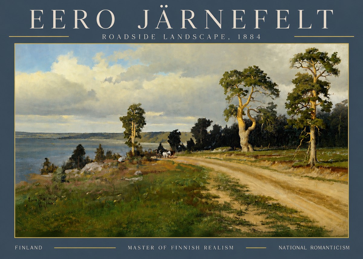 Eero Järnefelt Roadside Landscape, 1884 No4 - Juliste