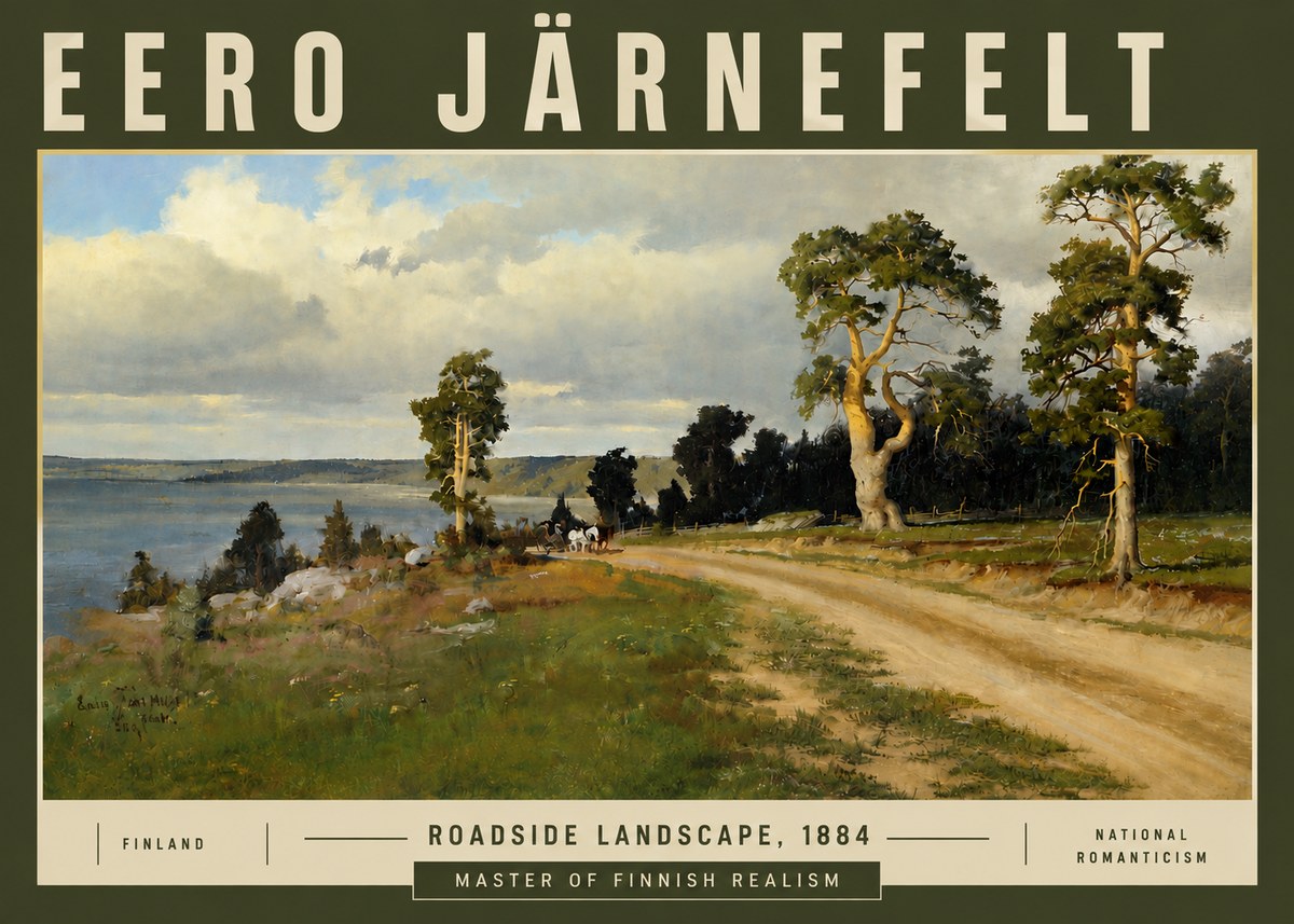 Eero Järnefelt Roadside Landscape, 1884 No5 - Juliste